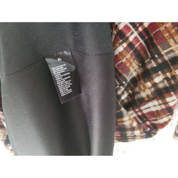 Perceptions Women Dress Extra Large XL Shirt Knit Mini Brown Plaid PLA11E - Picture 12 of 12